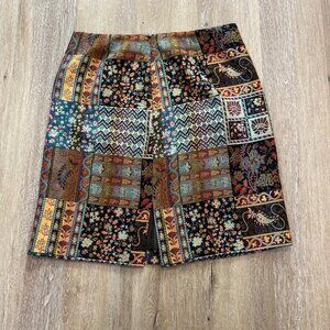 Vintage Harold's Tapestry  Boho Ethnic woven skirt size 12